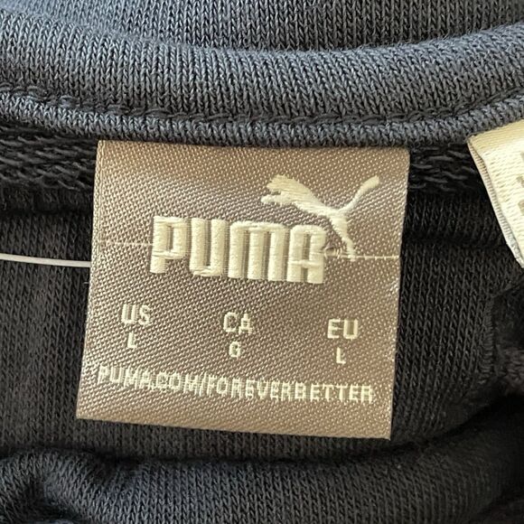 PUMA Women's In Drawstring Romper Navy Blue Size Large Athletic Casual Sporty - Picture 13 of 16